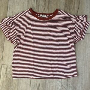 Madewell tshirt with ruffles
